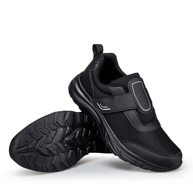 Men's Adjustable Easy Top Wings Diabetic Shoes Sporty Walking Sneakers for Elderly Soft Comfort Hook & Loop Open Shoes Sports