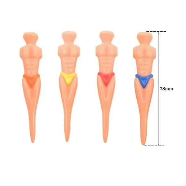 Golf Tees 10pcs Random Color Muscle Male Bikini Model Fitness Creative Tee GKS002