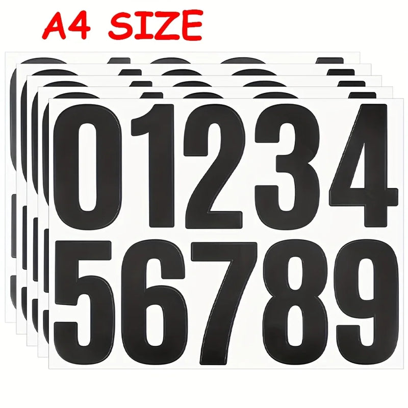 1/2/3pcs 4inch 0 to 9 digit stickers, waterproof stickers for mailbox house number labels, suitable for office, school, and home