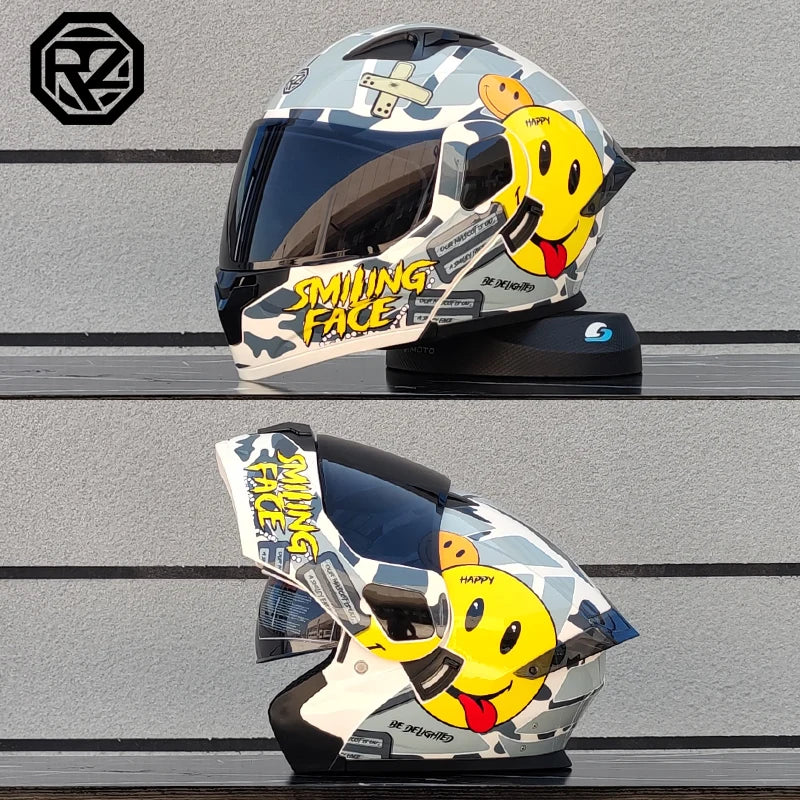 High Quality ORZ Motorcycle Full Face Helmet Four Seasons Motocross Racing Modular Flip Up Casco Moto Men Women Off Road Helmet