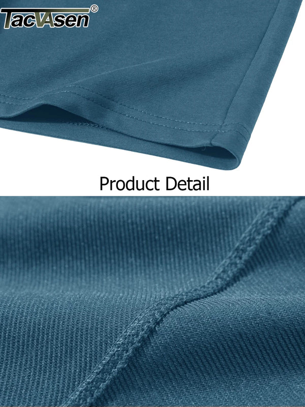 TACVASEN Summer Cotton Running Track Shorts Mens Casual Jogger Shorts Elastic Waist Athletic Workout Zipper Pockets Short Pants