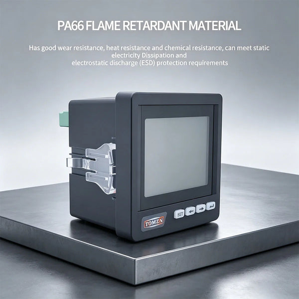 TOMZN 3 Phase 4 Wire System Multi-functional Meter – Phase Voltage, Line Voltage Current Active/Reactive Power PF RS485 Password