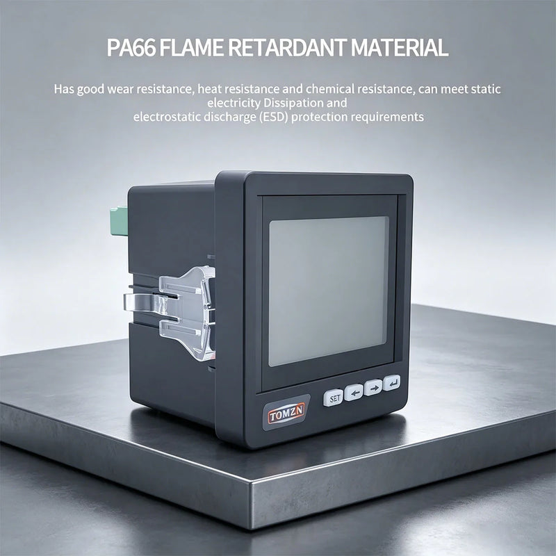 TOMZN 3 Phase 4 Wire System Multi-functional Meter – Phase Voltage, Line Voltage Current Active/Reactive Power PF RS485 Password