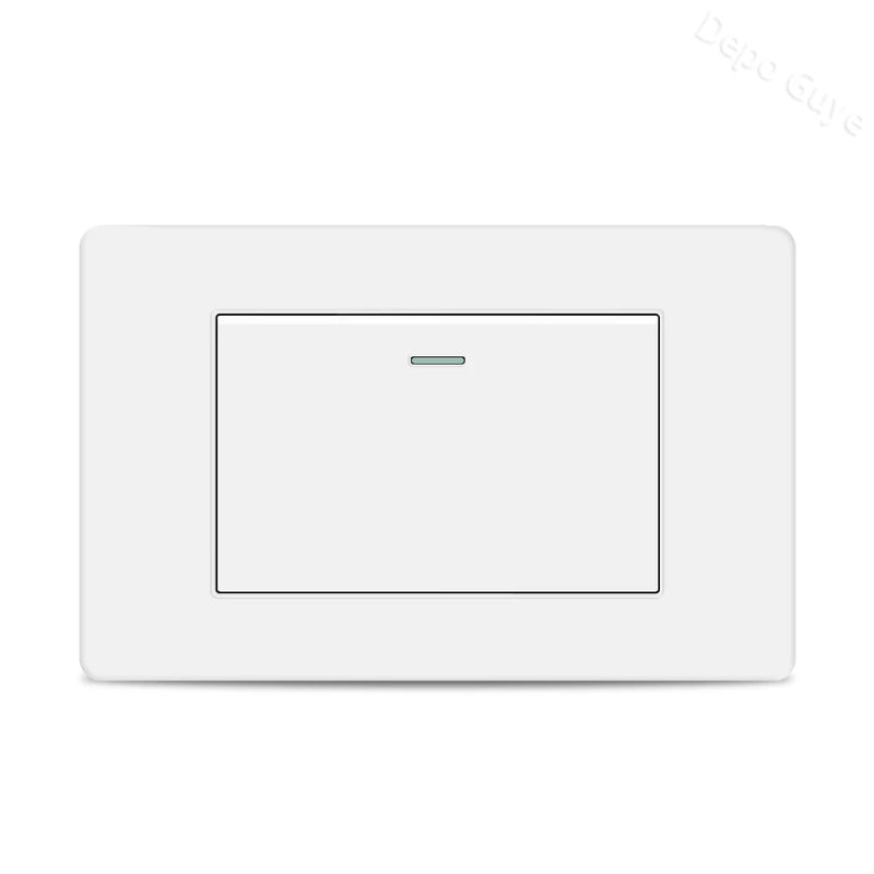 EU Korea Power Plug with 16A Usb Wall Socket,Electric 2Way Light Switch Panel,Universal USB Type-C 20W Fast Charging Outlet 220V