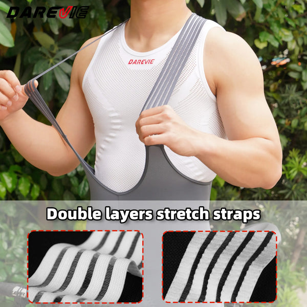 ខោខ្លីជិះកង់ DAREVIE 4.0 គ្មានថ្នេរ 90kg/m³ Pad ខោខ្លីជិះកង់បុរស 6.5CM ប្រឆាំងនឹងការរអិល ស្រូបយកសំណើម ខោខ្លីជិះកង់បុរស