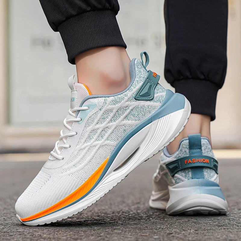 Men's Mesh Breathable Casual Sneakers Summer New Lightweight Soft-Sole Anti-Slip Outdoor Racing Running Shoes Speed Sports Shoes