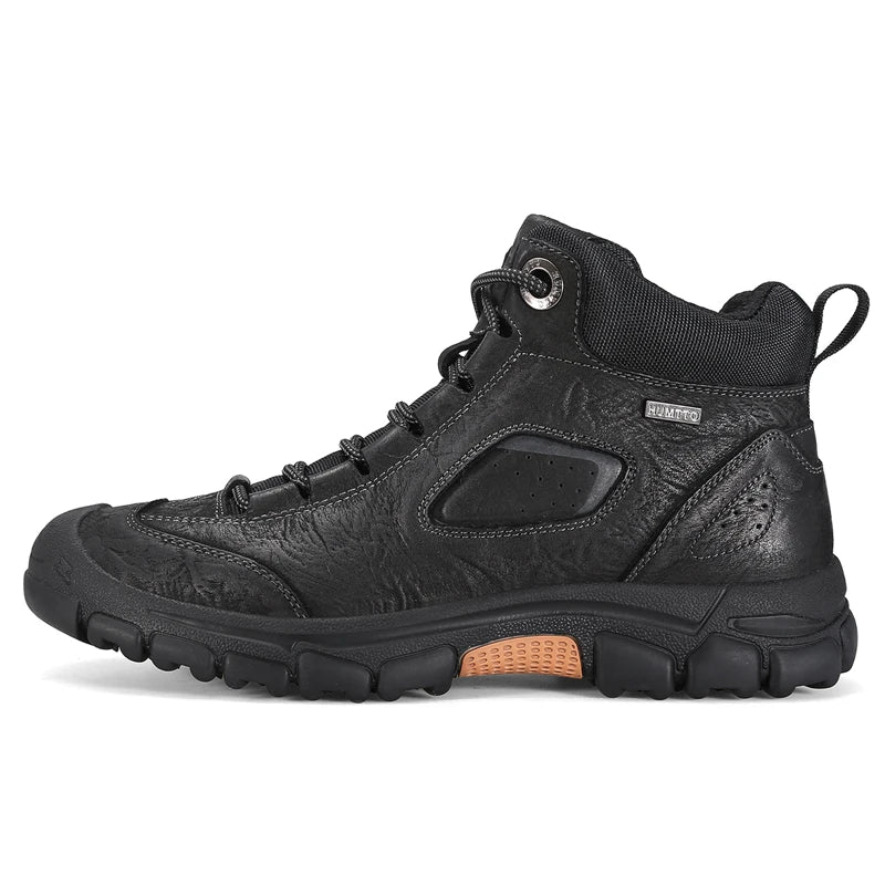 HUMTTO Waterproof Hiking Boots Mens Winter Outdoor Leather Shoes for Men Luxury Designer Plush Warm Sports Trekking Man Sneakers