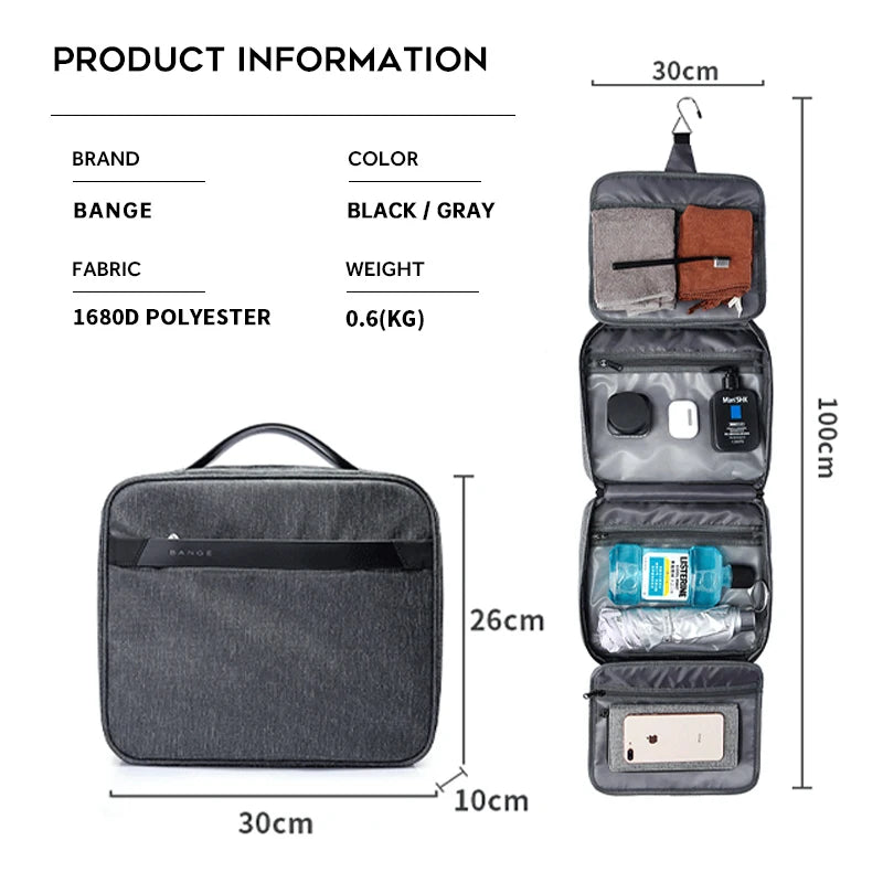 BANGE Oxford Women Makeup Bags Travel Cosmetic Bag Toiletries Organizer Waterproof Storage Neceser Hanging Bathroom Wash Bag