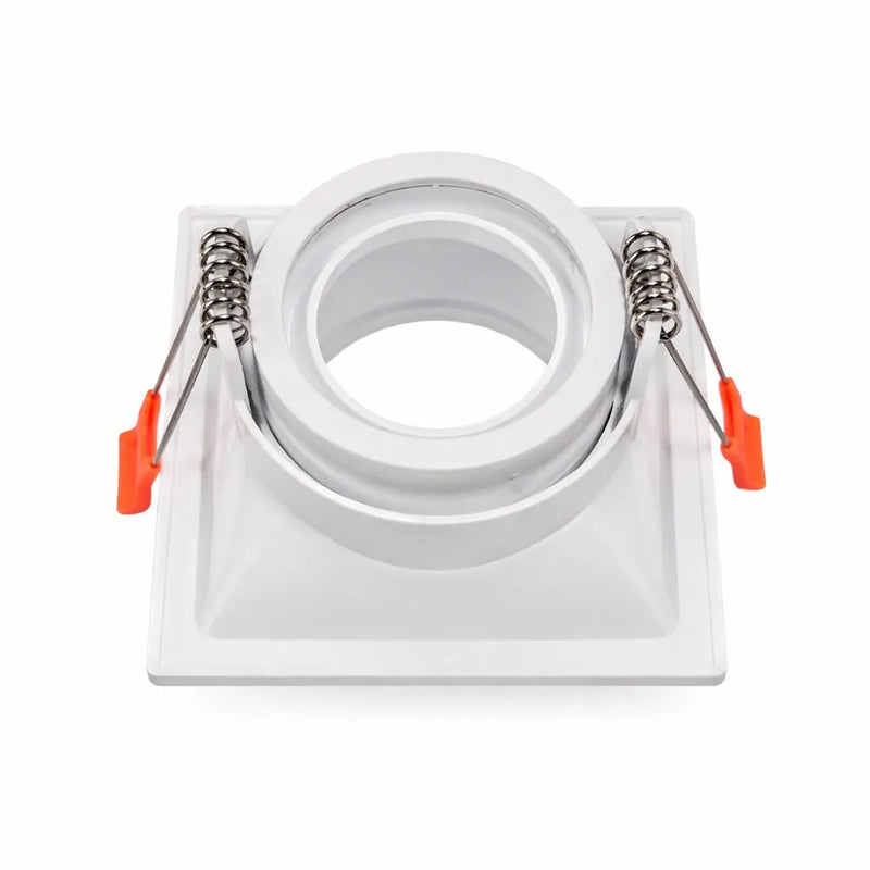 1/10PCS GU10 GU5.3 Spotlights Lamp Base Cearmic Lamp Holder Adjustable Ceiling Spotlight Kit White Square Round Light Kit