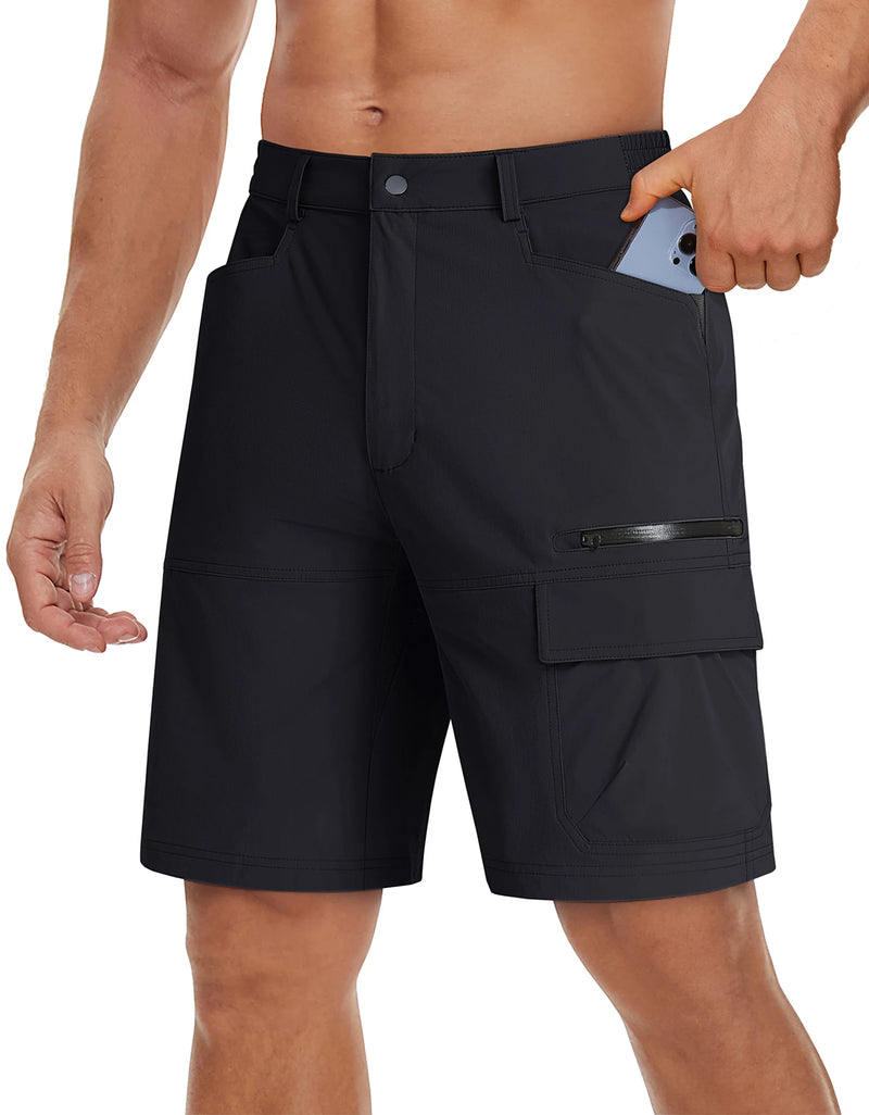 TACVASEN Summer Quick Drying Nylon Work Shorts Mens Casual Hiking Cargo Shorts Lightweight Outdoor Fishing Short Pants