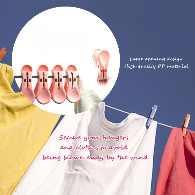 10pcs Windproof Clothespins,Strong Clothes Sheet Fixed Clip,Sock Drying Pins Clips For Hanger.Essential for drying clothes