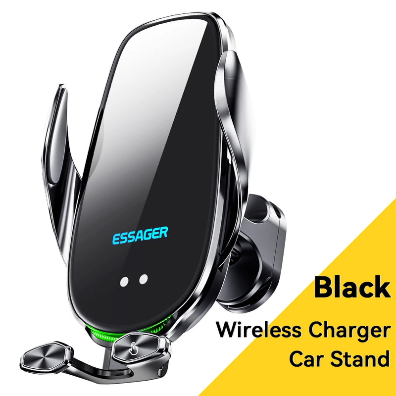 Essager Qi 15W Wireless Charger Car Phone Holder In Car Air Vent Mount For iPhone 16 15 14 13Pro Max Xiaomi Huawei Fast Charging