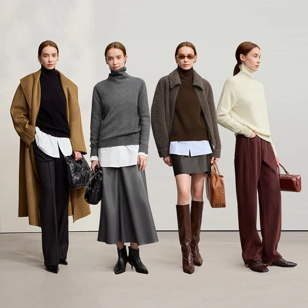អាវយឺត Amii Minimalism Pullover Knitwear ឆ្នាំ ២០២៥ រដូវរងាថ្មី អាវយឺតក Turtleneck រោមចៀមសម្រាប់នារី ងាយស្រួលប្រើ អាវត្រង់ក្តៅ សម្រាប់ធ្វើដំណើរ 12514016
