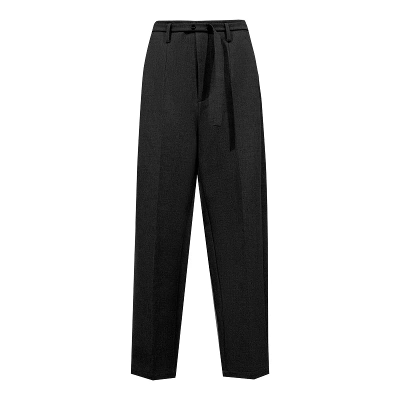 Amii Women Winter Pants Tapered Ankle Length Trousers Detachable Belt Sli Commuter Office Versatile Pants for Women 12624069