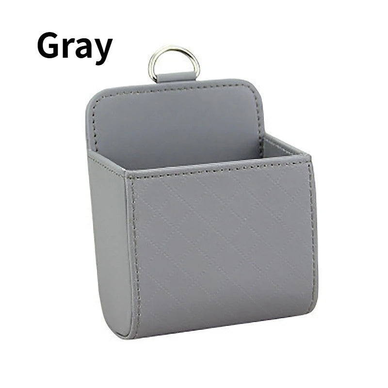 Car Air Vent Mounted Storage Box，Multi-functional storage box | Faux Leather Car Mounted Phone Pouch, Interior Additions
