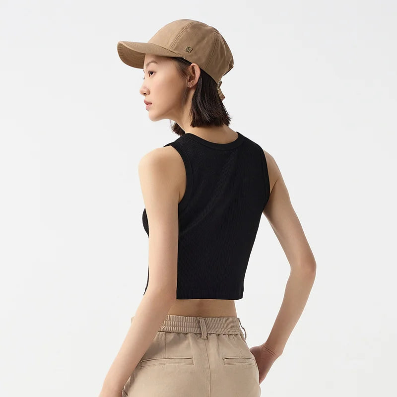 Semir Versatile Vest Contrast Color Bra Integrated Simple Inner Wear Women Camisole Daily Outer Underwear 2026 Spring