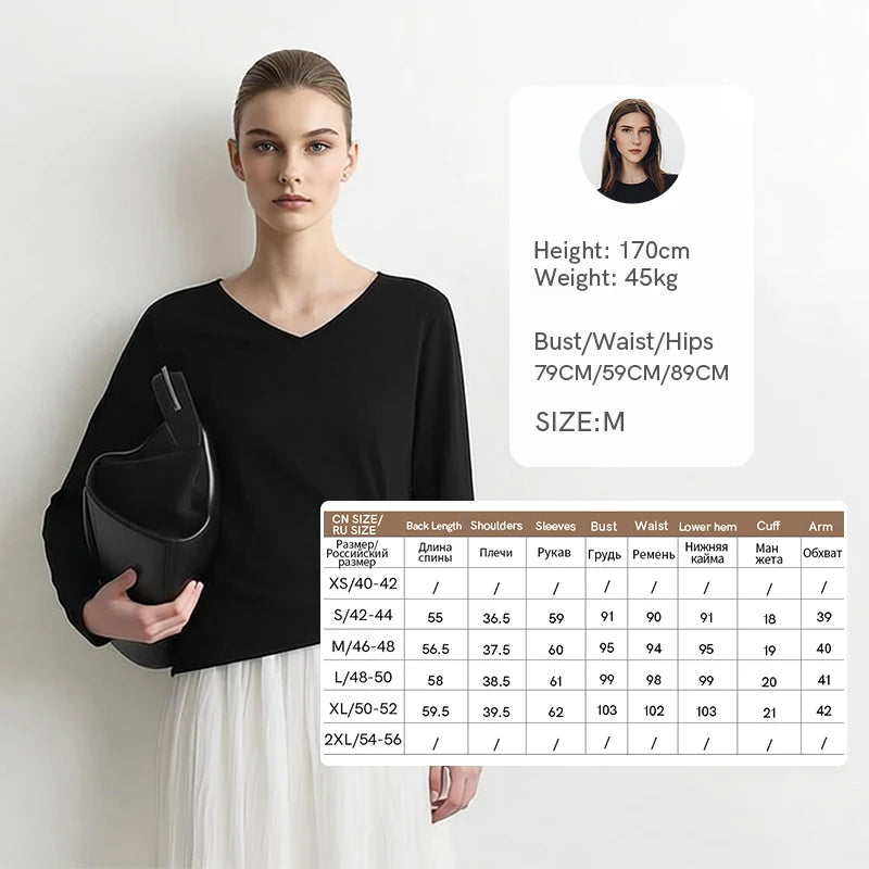 អាវយឺត Amii Elegant សម្រាប់នារី ក V រចនាបែបទាន់សម័យ មកដល់ថ្មី អាវយឺតដៃវែង ប៊ូតុង រំយោល រាងមូល 12613029