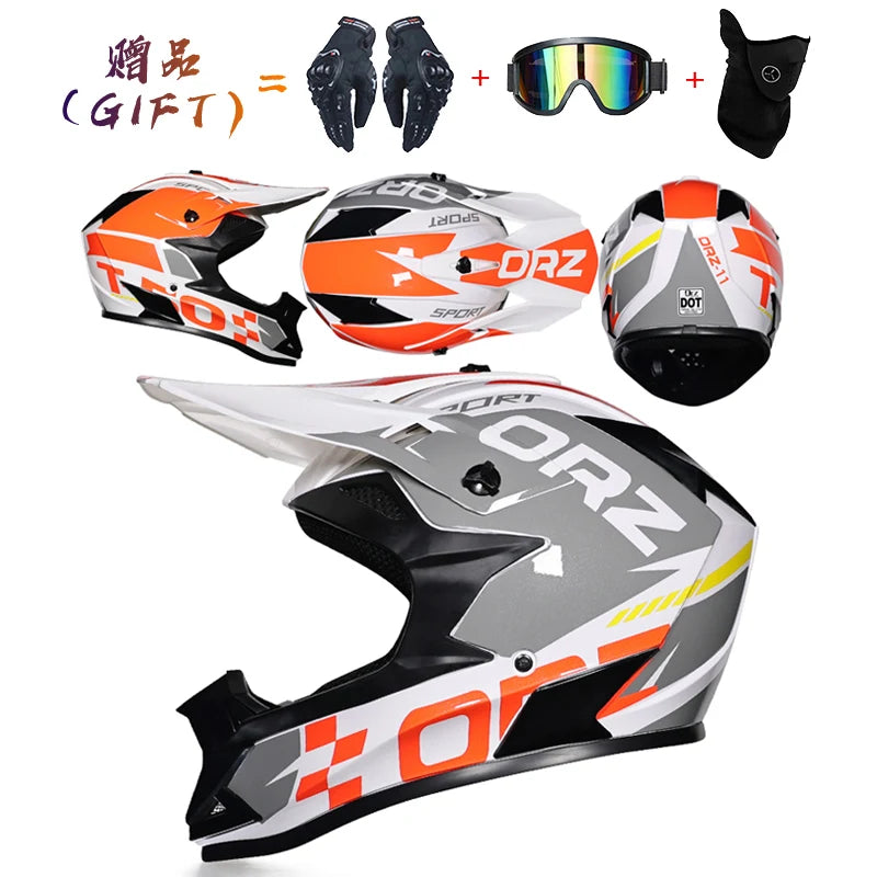 Motorcycle helmet motorcross off-road helmets ATV Dirtbike downhill racing helmet DOT capacete Bicycle DH speed reduction