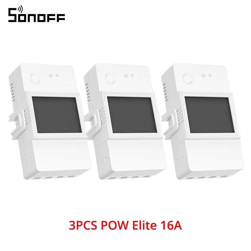 SONOFF POWR3 16A/20A WiFi Smart Switch 1-5PCS ESP32 Chip Energy Saving LCD Monitoring via eWeLink Works With Alexa Google IFTTT