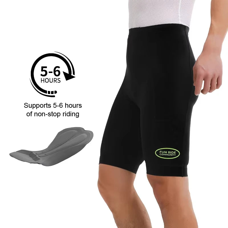 INBIKE 2025 Men's Cycling Shorts Seamless Design Bicycle Biking Shorts Pants Reflective Logos with Side Pockets MTB Clothing Man