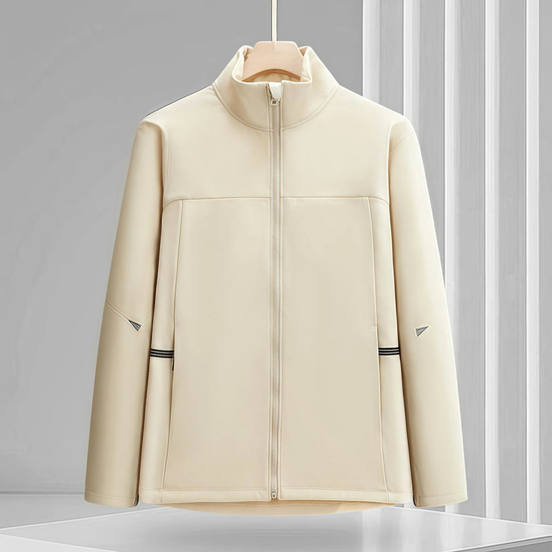2026 stand-up collar single-layer one-piece windbreaker New Autumn loose soft-shell waterproof  windproof for men and women