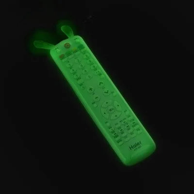 1pc Luminous Silicone Remote Control Cover, Rabbit Ears Dustproof Anti-Fall Protective Case for TV,Air Conditioner Remotes.