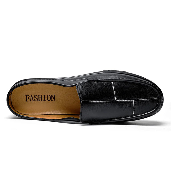 Italian Designer Half Shoes for Men Mules Loafers Mens Slip-ons Backless Flats Indoor Outdoor Comfortable Big SIze 49 50 51