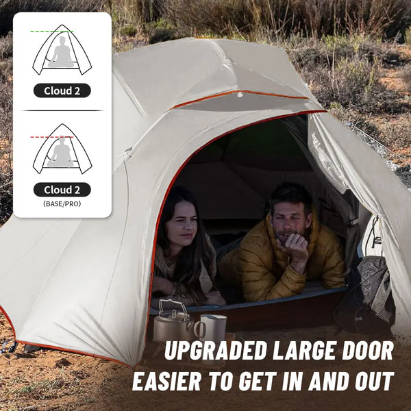 Naturehike Upgraded Cloud Up 3 Person Tent Outdoor Camping Tent Ultralight Waterproof Tent Free Standing Hiking Backpacking Tent