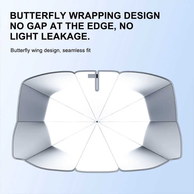 SEAMETAL Car Sunshade Umbrella Car Sun Shade UV Protector Parasol Summer Auto Front Windshield Protection for Car Accessories