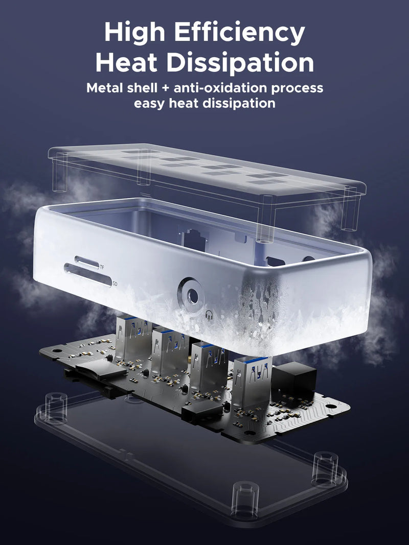 ORICO Metallic USB3.1 Hub 5Gbps High Speed Transmission 13 Ports Simultaneous Expansion Ports For All Macbook Mac Mini