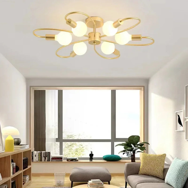 ចង្កៀង JOYINLED ដែកតូចបំផុត E27 3 ក្បាល ចង្កៀង LED បែបណ័រឌីក ចង្កៀងព្យួរ បន្ទប់ទទួលភ្ញៀវ បន្ទប់គេង បន្ទប់សិក្សា សណ្ឋាគារ ភោជនីយដ្ឋាន ចង្កៀង