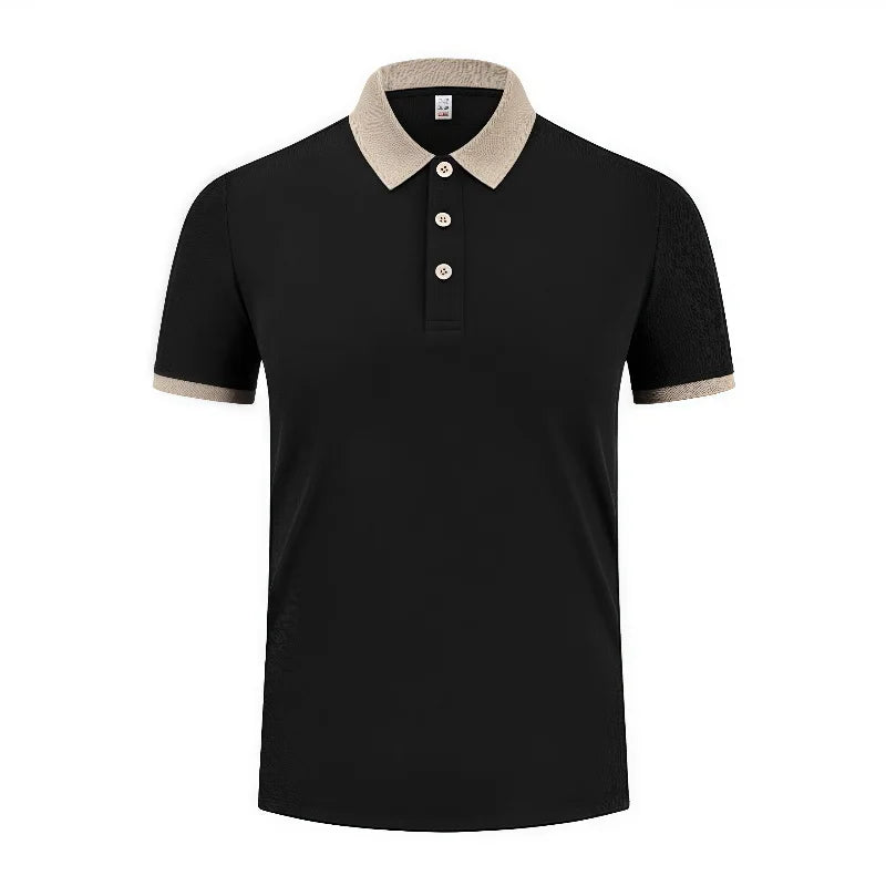 Men's Clothing T-Shirt Team Uniform Polo Shirt  Custom Logo Workwear Casual Summer Breathable  Pure Color High End