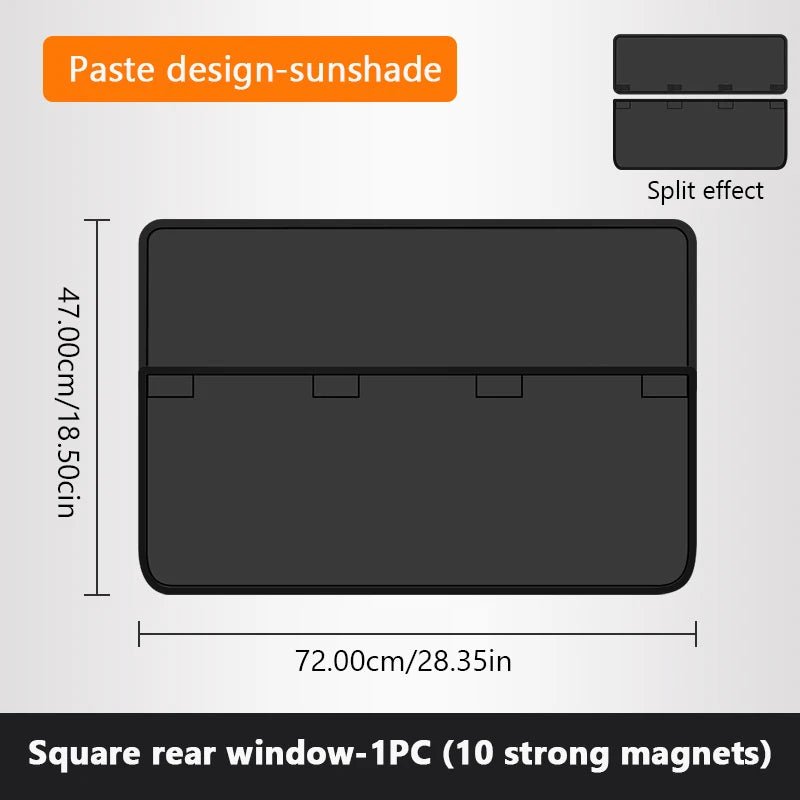 SEAMETAL Magnetic Car Sunshade Cover Thicken Middle Paste Design UV Protection Curtains Sun Shield Covers for Car Accessories
