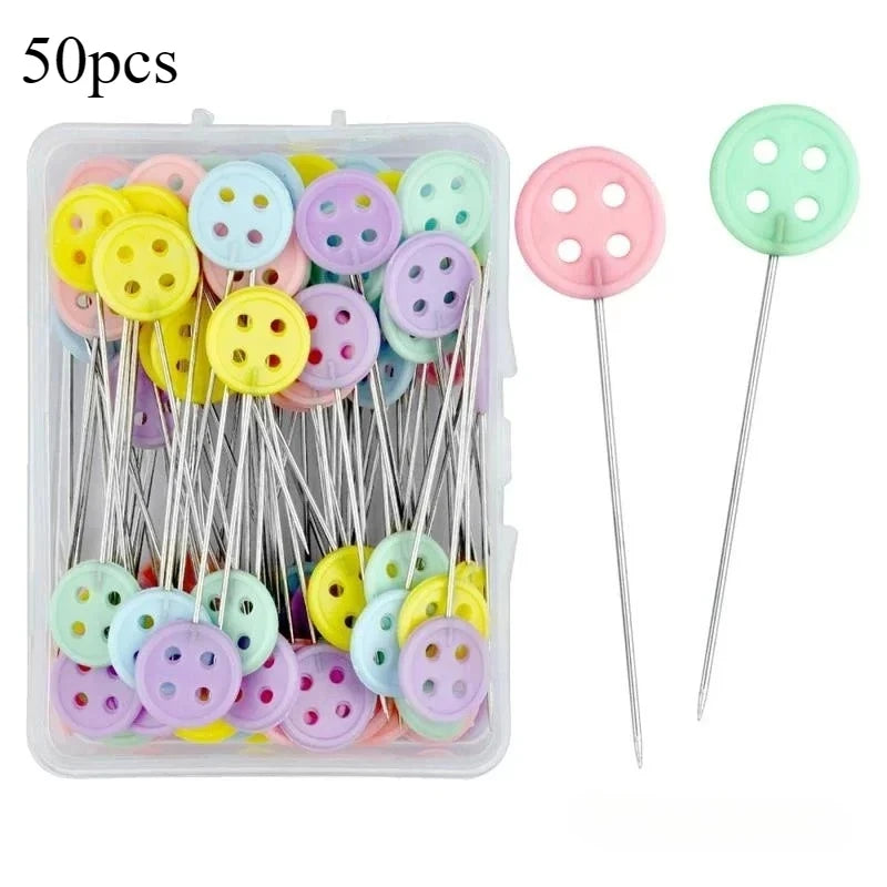 50pcs Clothing Tailor'S Hand Positioning Pins for Sewing,Cartoon Large Head Pins for Craft Sewing Additions,Embroidery Supplies