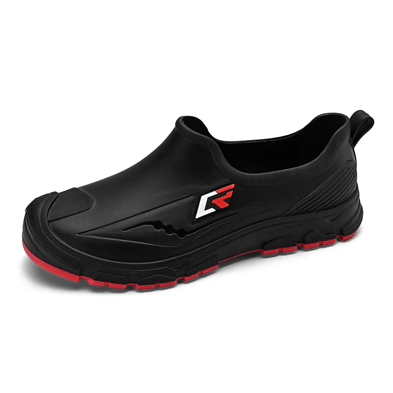 Water Shoes Four Season New Men's Low-Top Waterproof Non-Slip Hotel Kitchen Chef Labor Insurance Shoes Outdoor Casual Rain Shoes