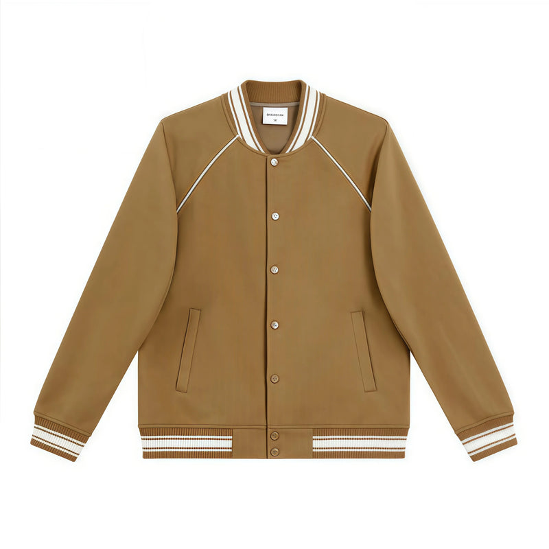 Fashionable retro trendy cotton  baseball jacket  with shoulder sleeves causal couple style  loose and versatile