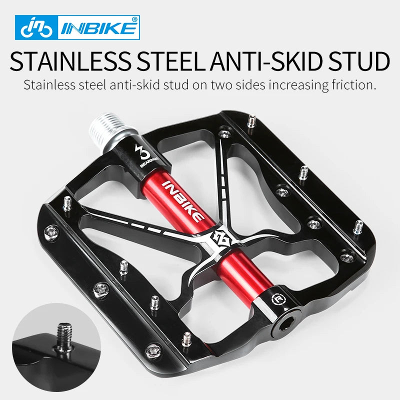 INBIKE Final Discount! Bicycle Pedals, Lightweight,Aluminum Alloy Road Bike Pedals Sealed Bearing Widened Dustproof  Accessories