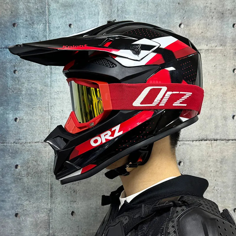 ORZ Off Road Helmet Motorcycle Off-Road AM DH Youth Motorcycle Helmets ATV Motorcycle MTB Full Helmet