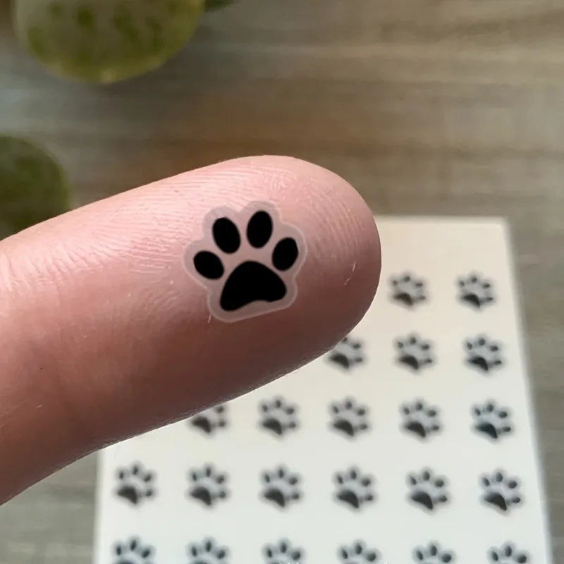 1/2Pcs Small Paw Print Stickers, Suitable for Laptops,Phones, Water Bottles, Phone Cases Decorations.