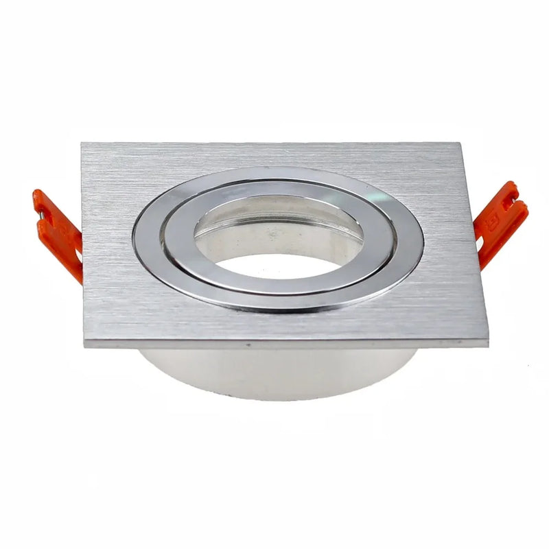 ចង្កៀង JOYINLED អាលុយមីញ៉ូម GU10 MR16 អាចលៃតម្រូវបាន រាងមូល ការ៉េ ពណ៌ខ្មៅ/ស/ប្រាក់ ស៊ុមចង្កៀង LED សម្រាប់ដាក់ចង្កៀង GU10 Downlight
