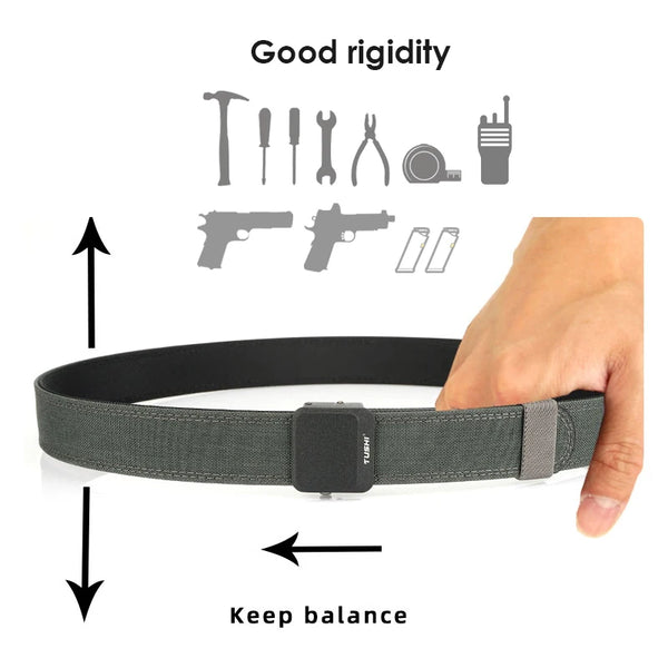 VATLTY Strong Casual Belt for EDC Metal Automatic Buckle Tactical Outdoor Belt Tight Nylon Rigid Girdle Men's Military belts
