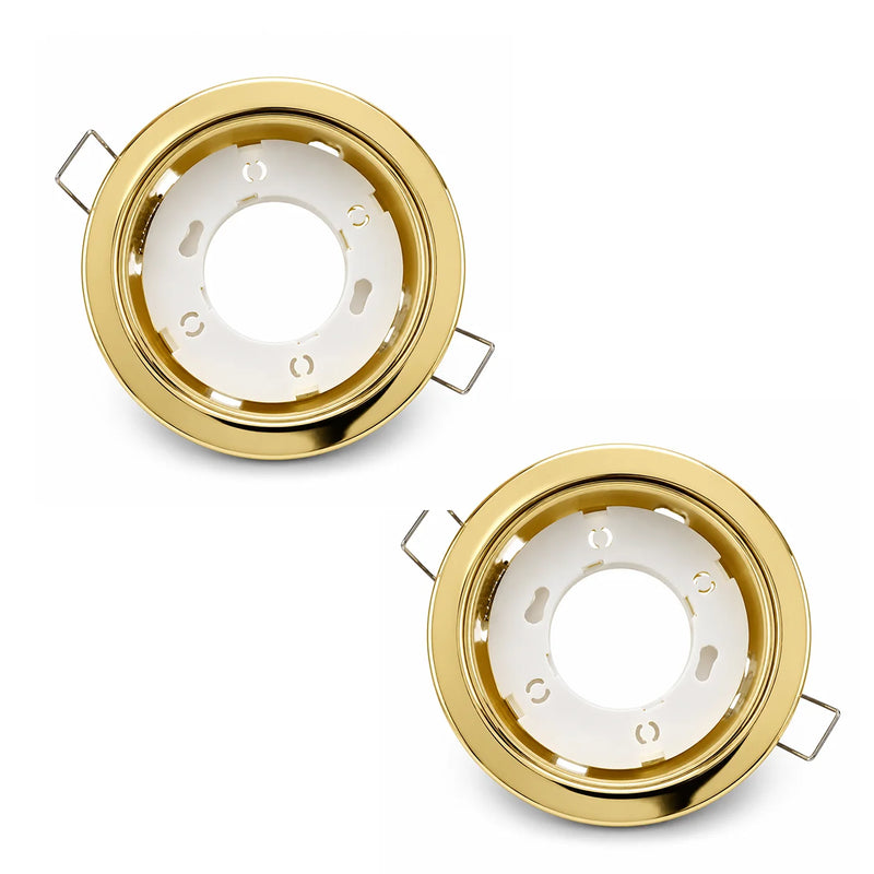 ចង្កៀងពិដាន JOYINLED 1/2/6PCS GX53 LED Downlight ស៊ុមសម្រាប់ដាក់ចង្កៀងពិដានរាងមូល ទំហំ 105mm សម្រាប់ដាក់ចង្កៀង ពណ៌ខ្មៅ