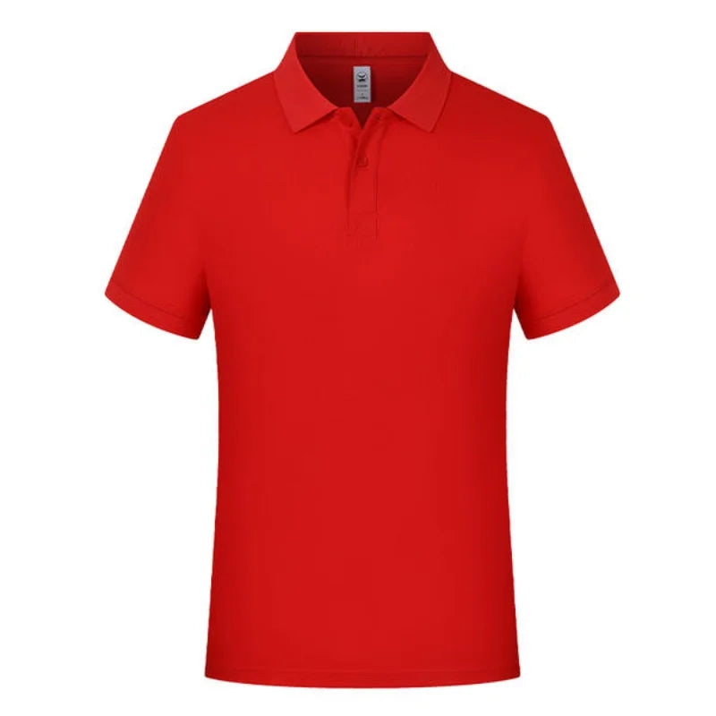 2026 Refreshing and breathable solid-color polo men's T-shirt is casual and loose suitable for men with simple lapel collars