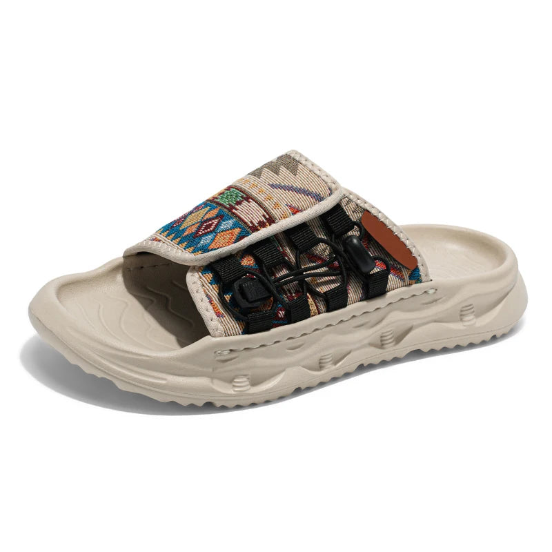 Men's high-quality casual slippers summer breathable outdoor soft-sole anti-slip beach shoes fashion youth lightweight slippers