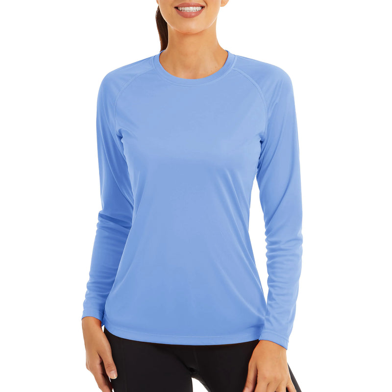 TACVASEN UPF 50+ Sun/Skin Protection Quick Dry T-Shirts Womens Long Sleeve Outdoor Performance Tee Shirts Summer Casual Tops