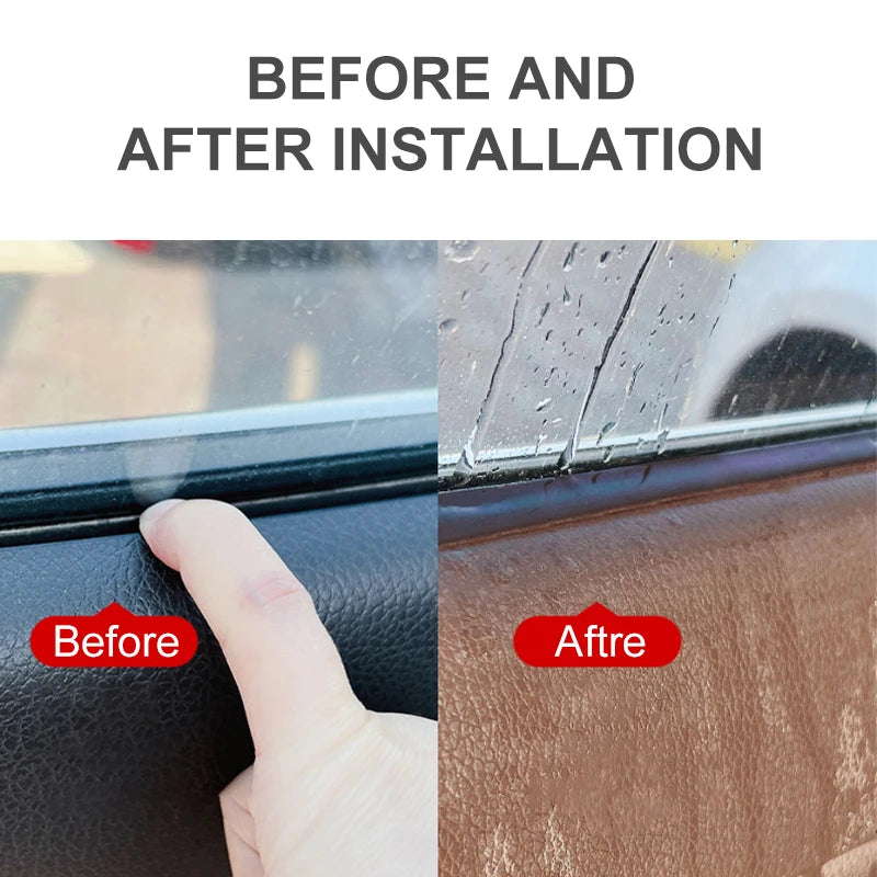 SEAMETAL Car Window Seal Strip Auto Rubber Side Window Filler V Shape Sealing Strips Noise Insulation for Car Window Lift 1/2/4m