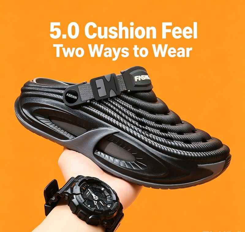 Men's Fashionable Breathable Sandals Summer Wear Thick Sole Anti-Slip Wear-Resistant Beach Sandals for Comfortable Footwear
