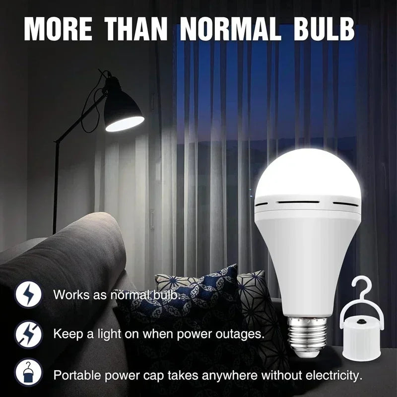 E27 Rechargeable Emergency Light Bulb 7W/9W/12W/15W LED Bulb Lighting AC220V Power Outage Emergency Outdoor LED Bulb