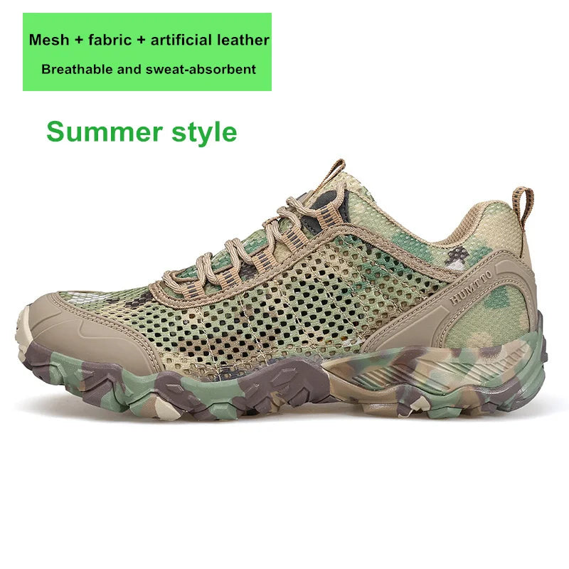 HUMTTO Waterproof Shoes for Men Hiking Shoes Leather Mens Sports Luxury Designer Outdoor Climbing Trekking Walking Sneakers Man