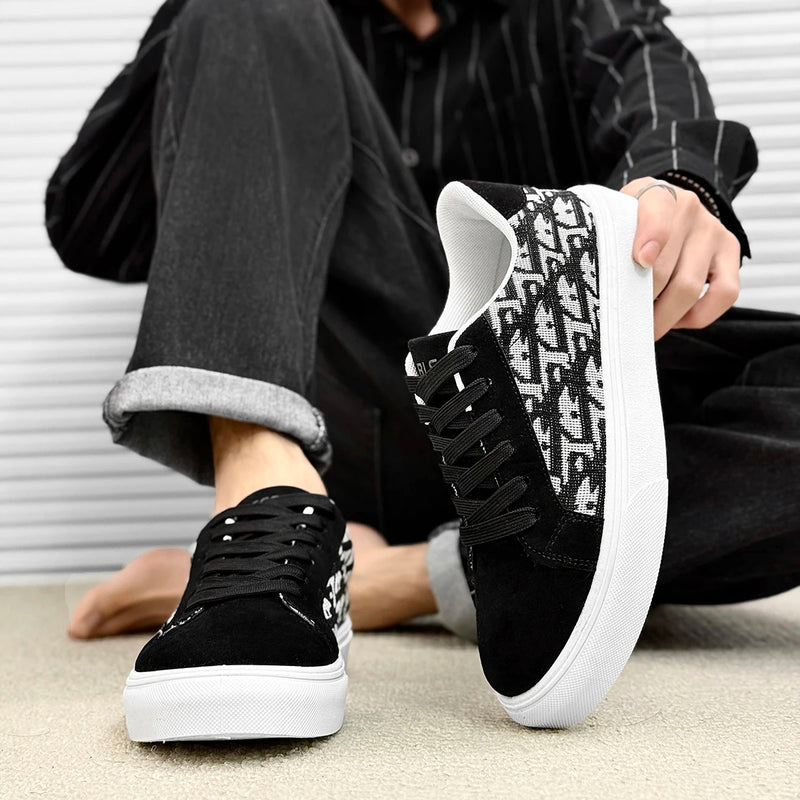 Men's Canvas Casual Shoes Spring Summer Breathable Lightweight Soft-Sole Anti-Slip Outdoor Walking Shoe Fashion Joker Board Shoe